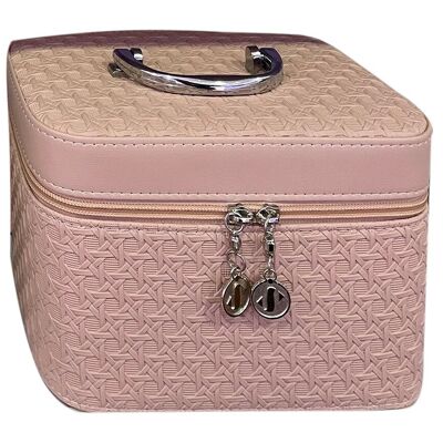 Women's carry-on suitcase set from leatherette, 3rd sizes for jewelry or cosmetics. Dimension: 19x10x10cm / 21x13x14cm / 23x15x7cm LM-092B