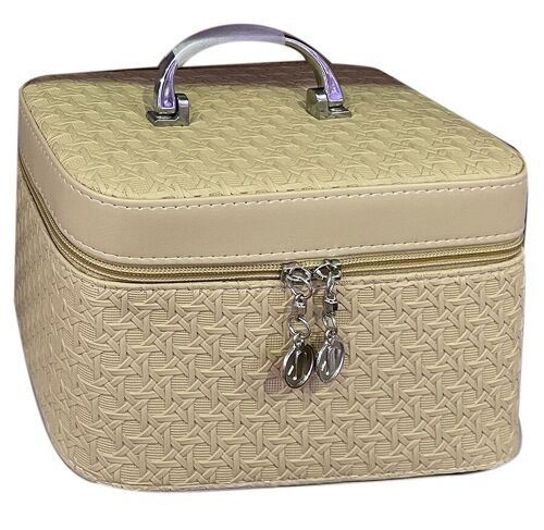 Women's carry-on suitcase set from leatherette, 3rd sizes for jewelry or cosmetics. Dimension: 19x10x10cm / 21x13x14cm / 23x15x7cm LM-092C