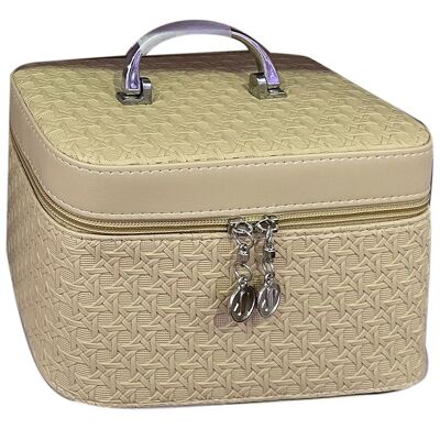 Women's carry-on suitcase set from leatherette, 3rd sizes for jewelry or cosmetics. Dimension: 19x10x10cm / 21x13x14cm / 23x15x7cm LM-092C