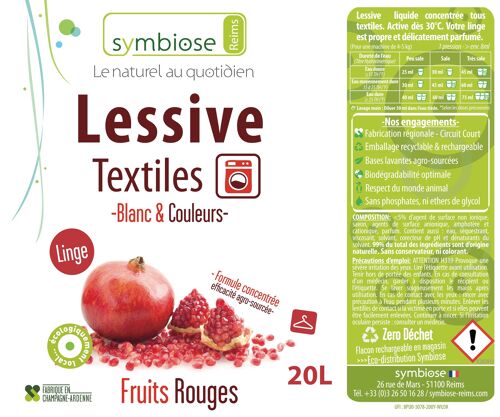 Lessive Liquide Fruits Rouges Vrac 20L