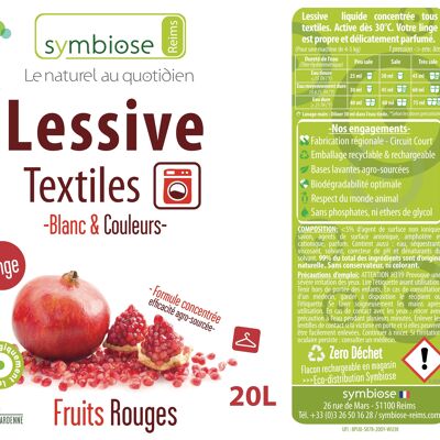 Lessive Liquide Fruits Rouges Vrac 20L