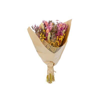 Trockenblumen - Feldstrauß klein - Rosa Gelb