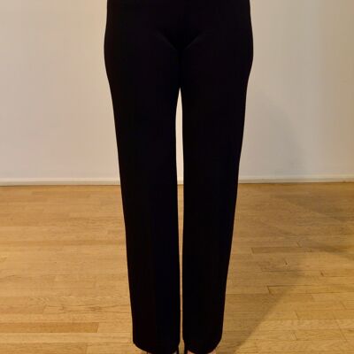 Wide-leg trousers in pure merino wool knitwear