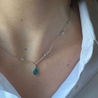 Dallas Turquoise & Topaz Necklace (CCA50)