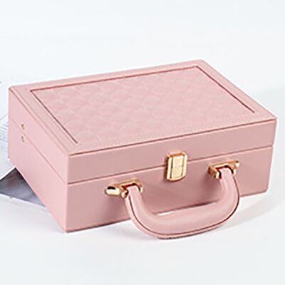 Women's jewelry case "SUITCASE" made of leatherette. Dimension: 25x17x9cm LM-096B