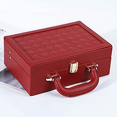 Portagioielli da donna "SUITCASE" realizzato in similpelle. Dimensioni: 25x17x9 cm LM-096C