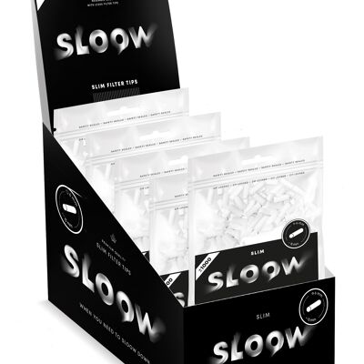 SLOOW BLACK FILTER TIPS SLIM (1000)-DL48