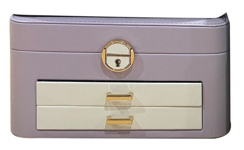 Women's jewelry case with 2 leatherette drawers Dimension: 25x18x13cm LM-097C