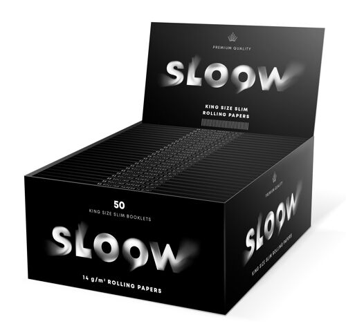 SLOOW BLACK KING SIZE BOOKLETS DL-50