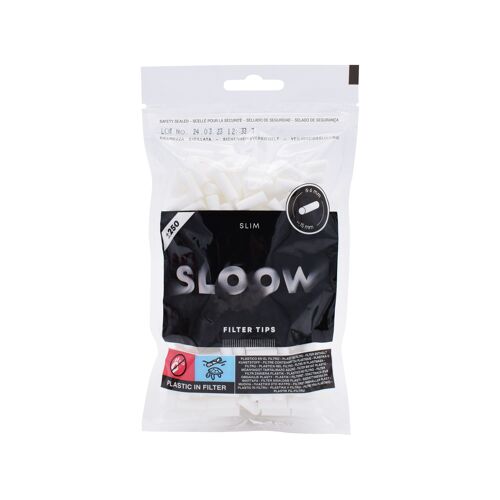 SLOOW BLCK FILTER TIPS SLIM DL-18 (x250)