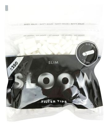 SLOOW BLCK FILTER TIPS SLIM DL-18 (x250) 2