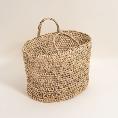 Woven storage basket