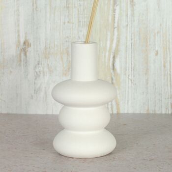 Vase haut en porcelaine, 10,5 x 10,5 x 18 cm, blanc mat, 805134 2