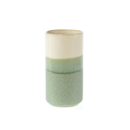 Keramik-Röhrenvase m.Verlauf, Ø 10,5 x 20 cm, grün, 808388