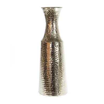 Vase bouteille en aluminium, Ø 15 x 45 cm, argent, 817274