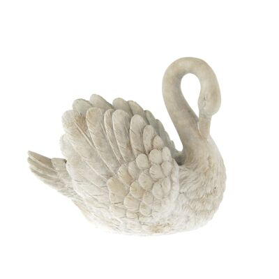 Zement-Pflanztopf Schwan, 37 x 24,5 x 31 cm, antikgrau, 809620