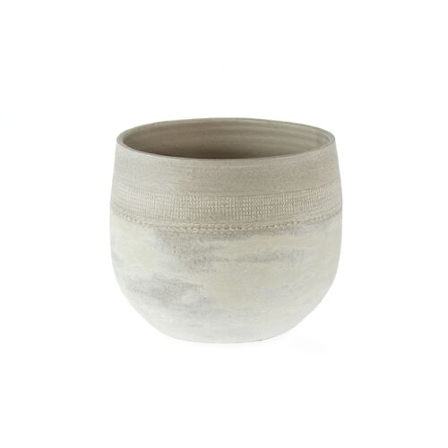 Keramik-Übertopf Alicante, Ø 18 x 16 cm, braun, 815591