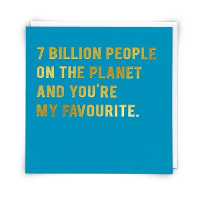 7 Billion Greetings Card