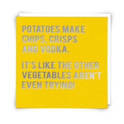 Potatoes Greetings Card