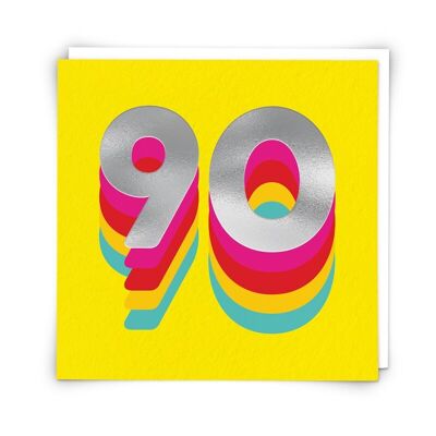 Rainbow 90 Greetings Card