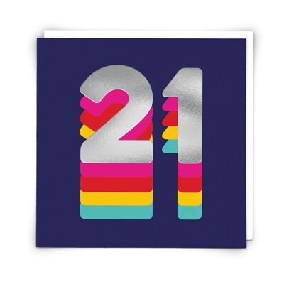 Navy 21 Greetings Card