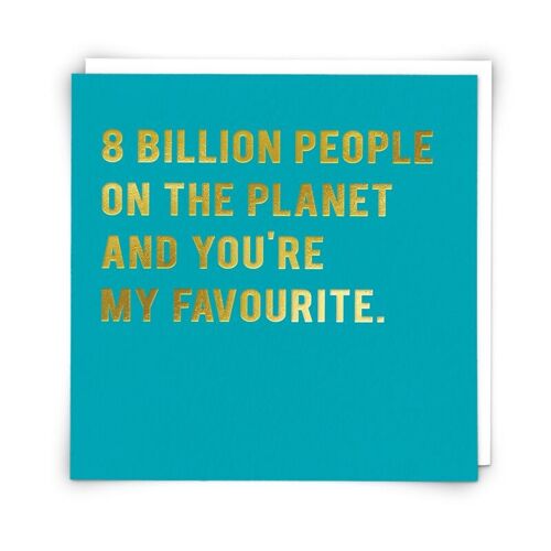 8 Billion Greetings Card