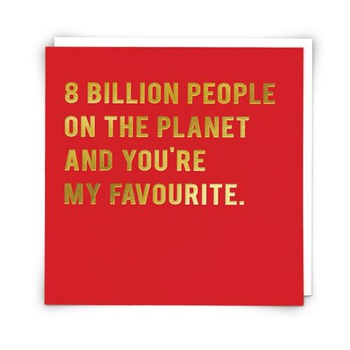 Billion Red Greetings Card