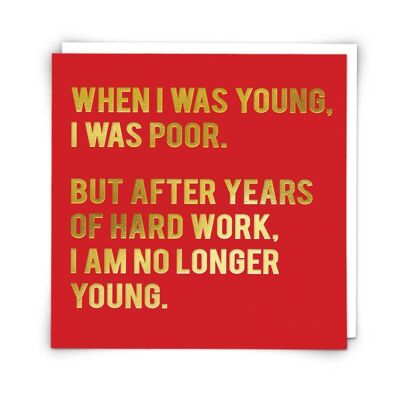 Not Young Greetings Card