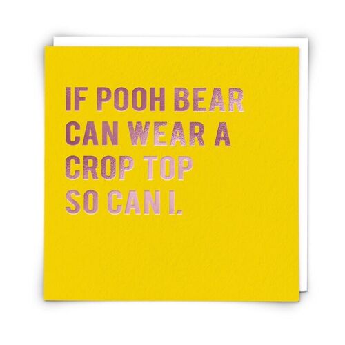 Pooh Bear Greetings Card