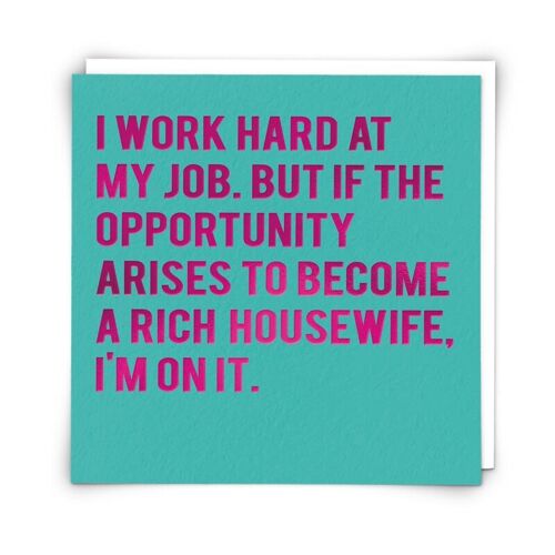 Housewife Greetings Card