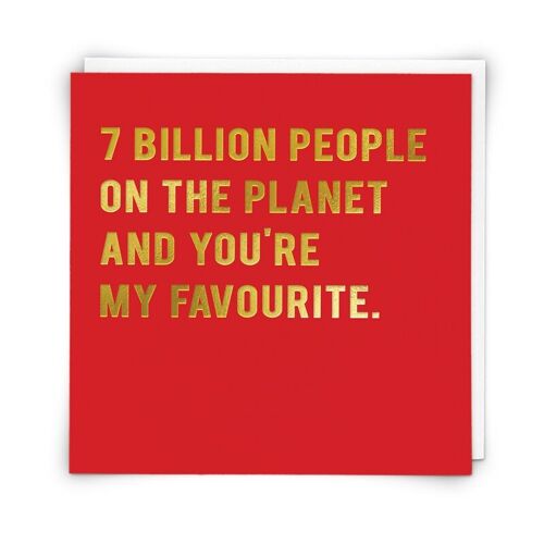 Seven billion Greetings Card