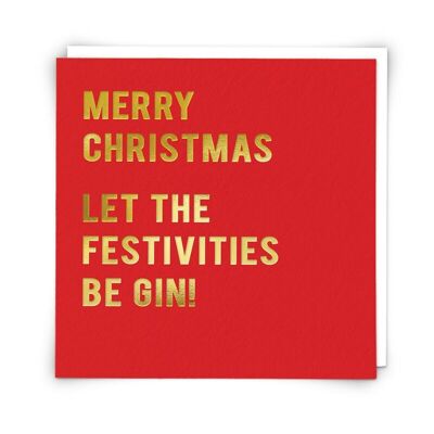 Gin-Xmas Greetings Card