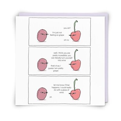 Tarjeta de saludos de uva
