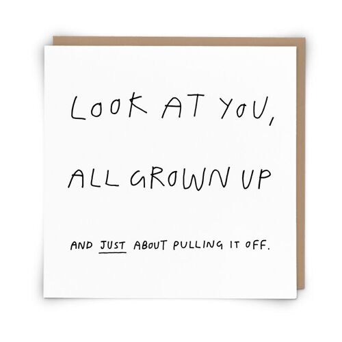 All Grown Up Greetings Card