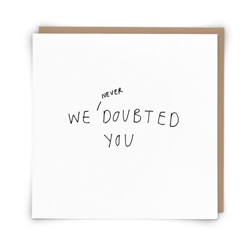 Doubted Greetings Card