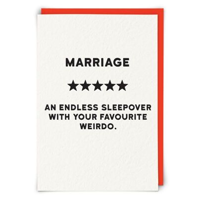 Cartolina d'auguri della stella del matrimonio