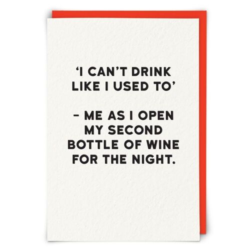Can't Drink Greetings Card