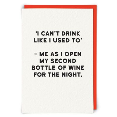 Can't Drink Greetings Card