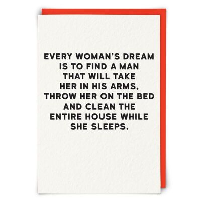 Die Traumgrußkarte der Frau