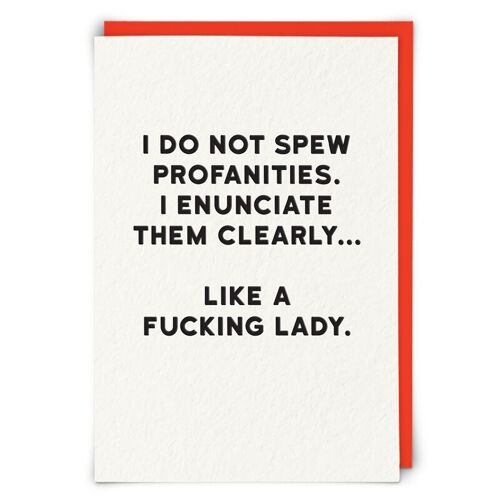 Profanities Greetings Card