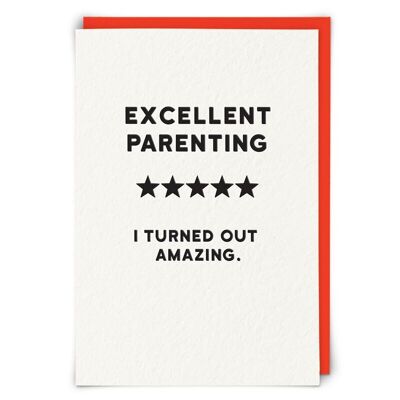 Tarjeta de felicitación para padres