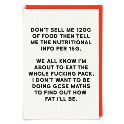Nutritional Greetings Card