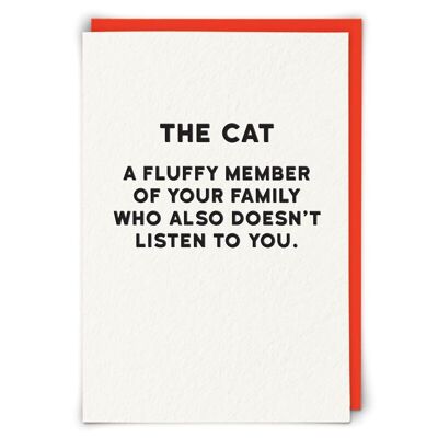 La tarjeta de felicitación del gato