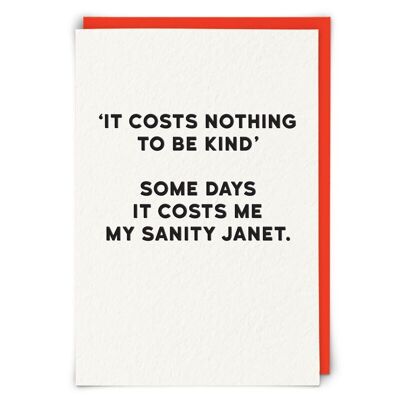 Sanity Greetings Card