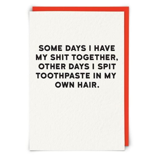 Toothpaste Greetings Card
