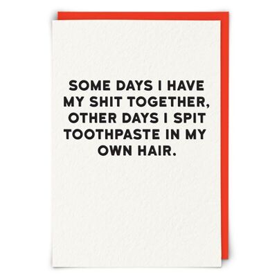 Toothpaste Greetings Card