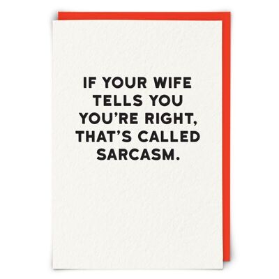 Tarjeta de saludos sarcasmo