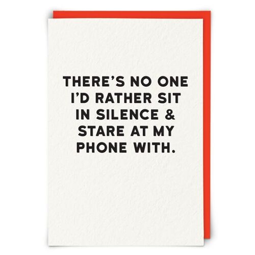 Silence Greetings Card