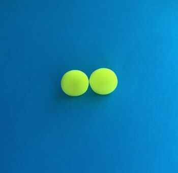 Boucles d'oreilles cercle jaune fluo 2