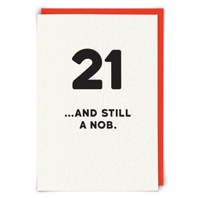 21 y todavía tarjeta de saludos